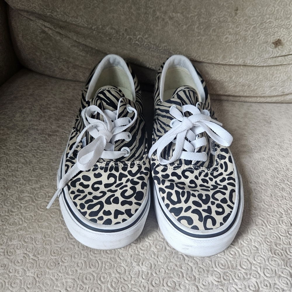 Leopard Print Sneakers with White Laces